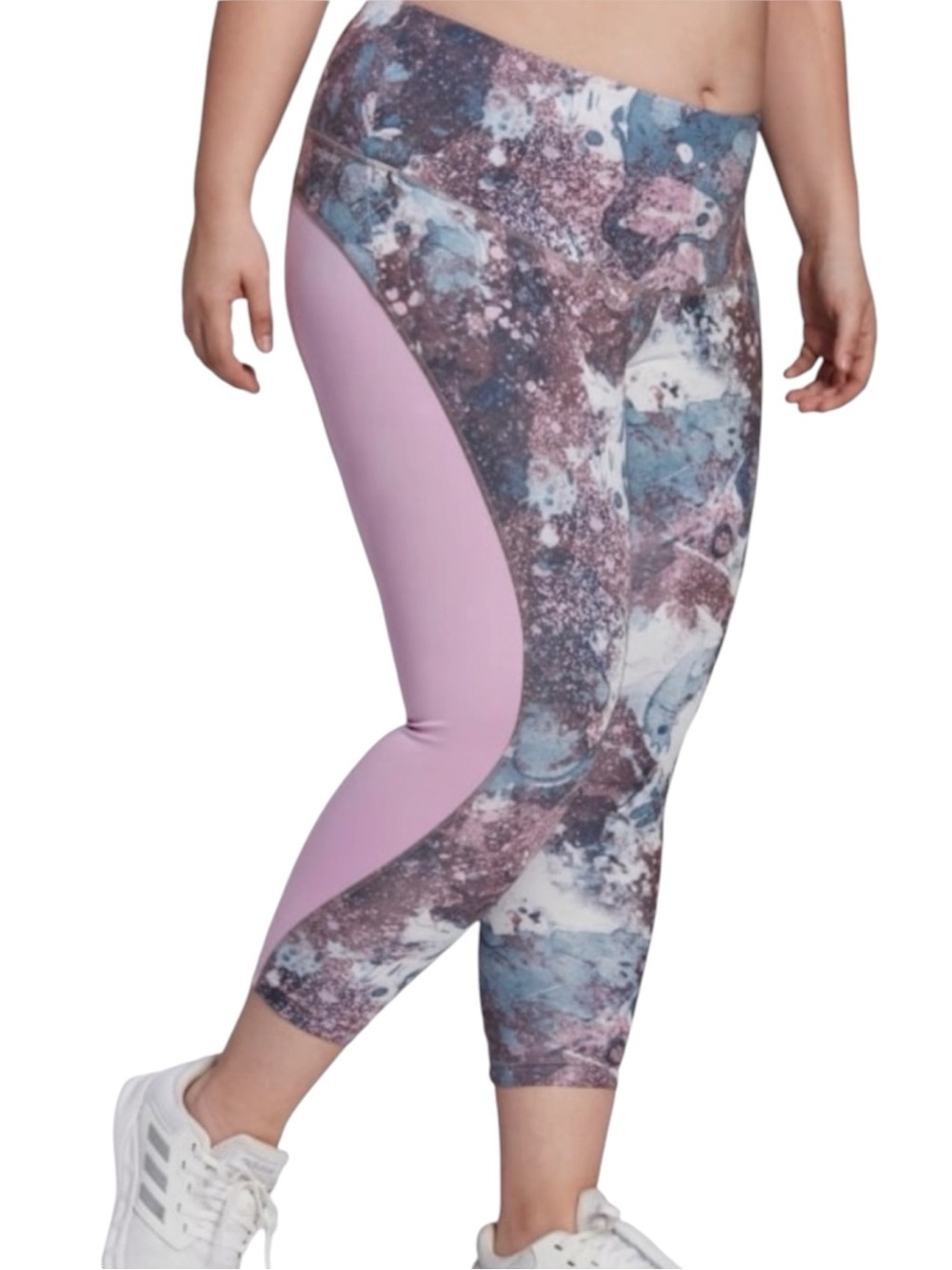 Adidas Leggings Zoe Saldana Collab Aeroready Phone Pocket Pink Lilac Size 2X